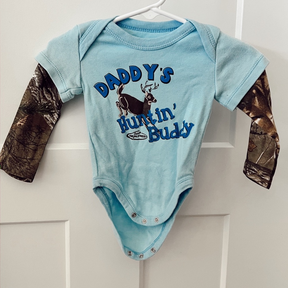 Realtree Blue and Brown Camouflage Bodysuit